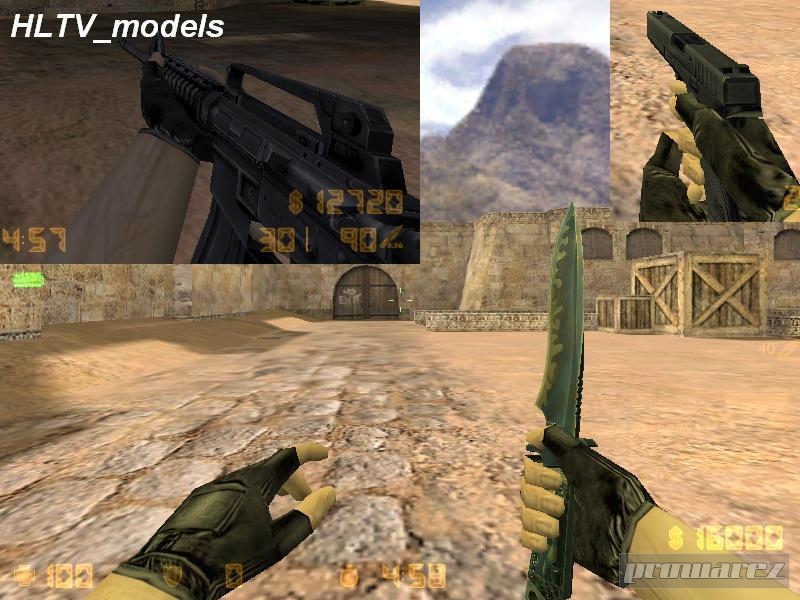 HLTV Models (модели как в демках).При установке этих моделей оружие в